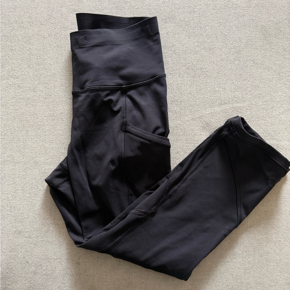 Lululemon Cropped Leggings with mesh panels